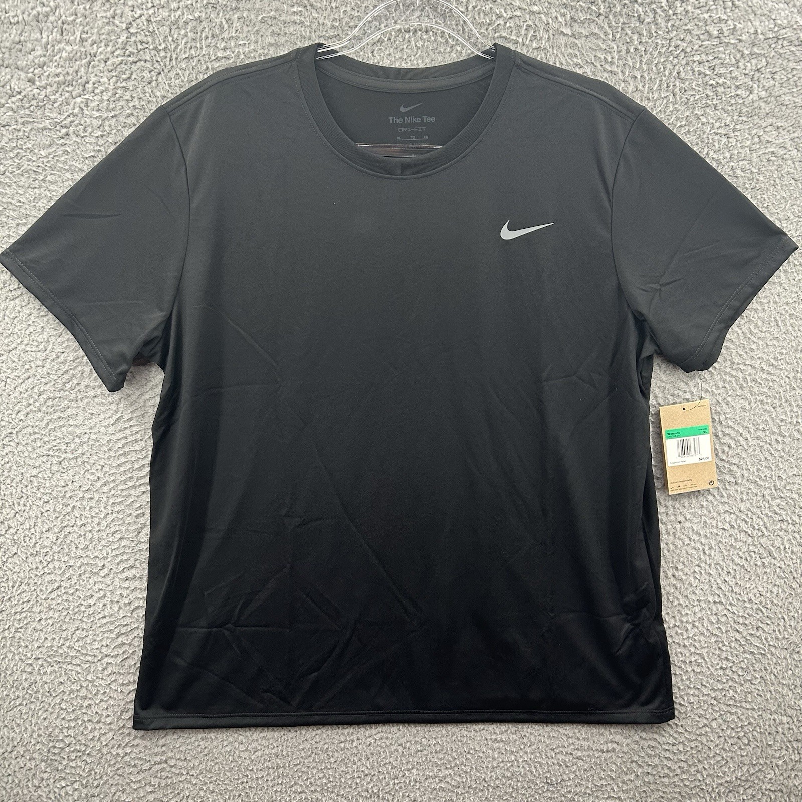 Nike Dri Fit Legend T Shirt Womens XL Black Performance Tee Active Gym Training