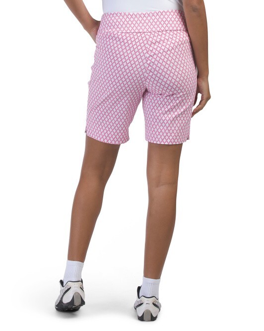 NWT SWING CONTROL Beetroot Hot Pink & White Pullon Stretch Golf Shorts S M XL