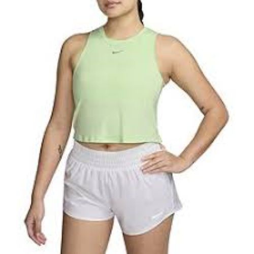 $45 Nike Women’s One Fitted Cropped Tank Top -FB8279-Vapor Green-Medium-New Tags