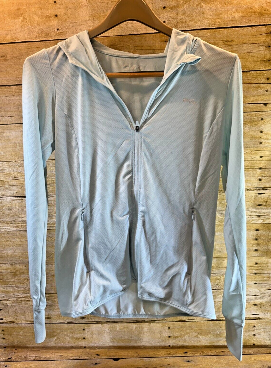 WILLIT FULL ZIP JACKET HOODIE WOMEN’S FITTED S THUMB HOLES POCKETS MINT GREEN