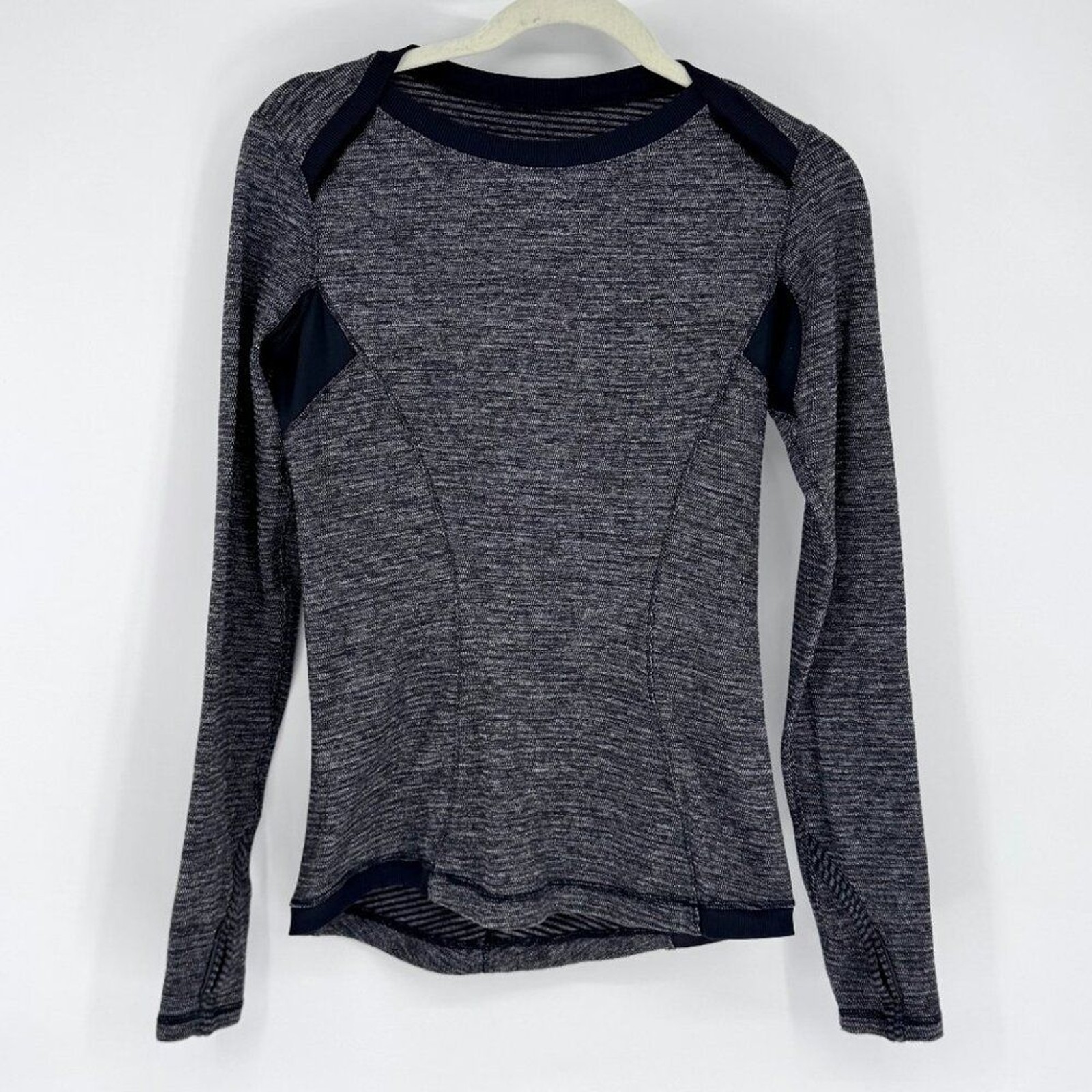 Lululemon Base Runner Long Sleeve Pullover Mini Check Pique Black 4 (Estimated)