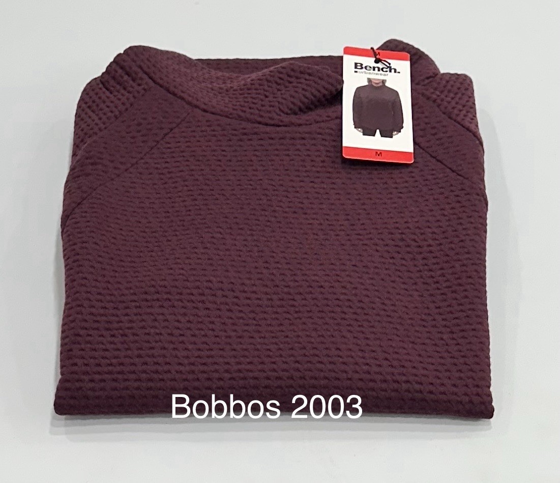 Bench Women’s Funnel Neck With Pockets Pullover Top, Dark Red, Size M
