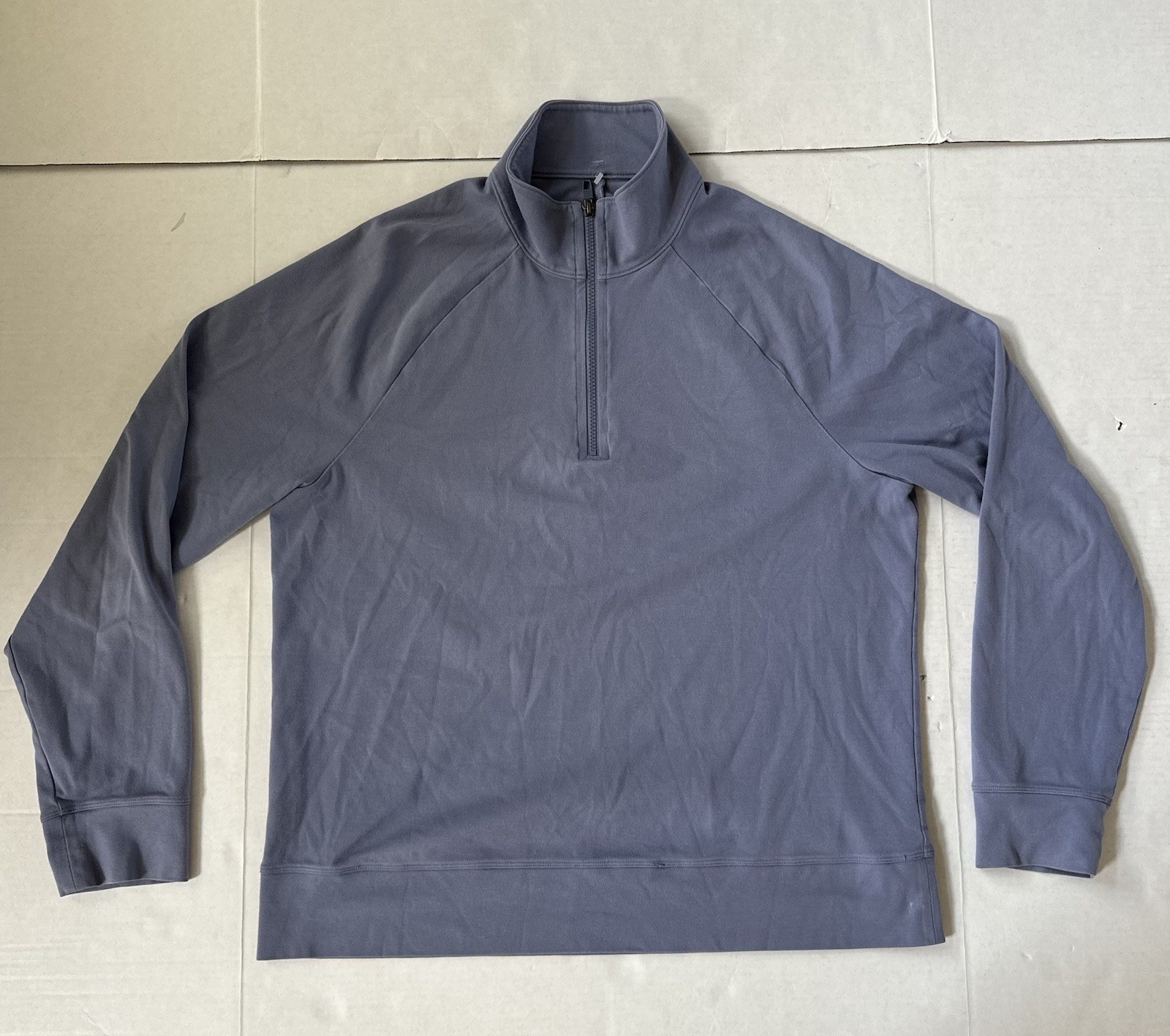 Lululemon Quarter Zip Pullover Long Sleeve Blue Size 44 X 26.5