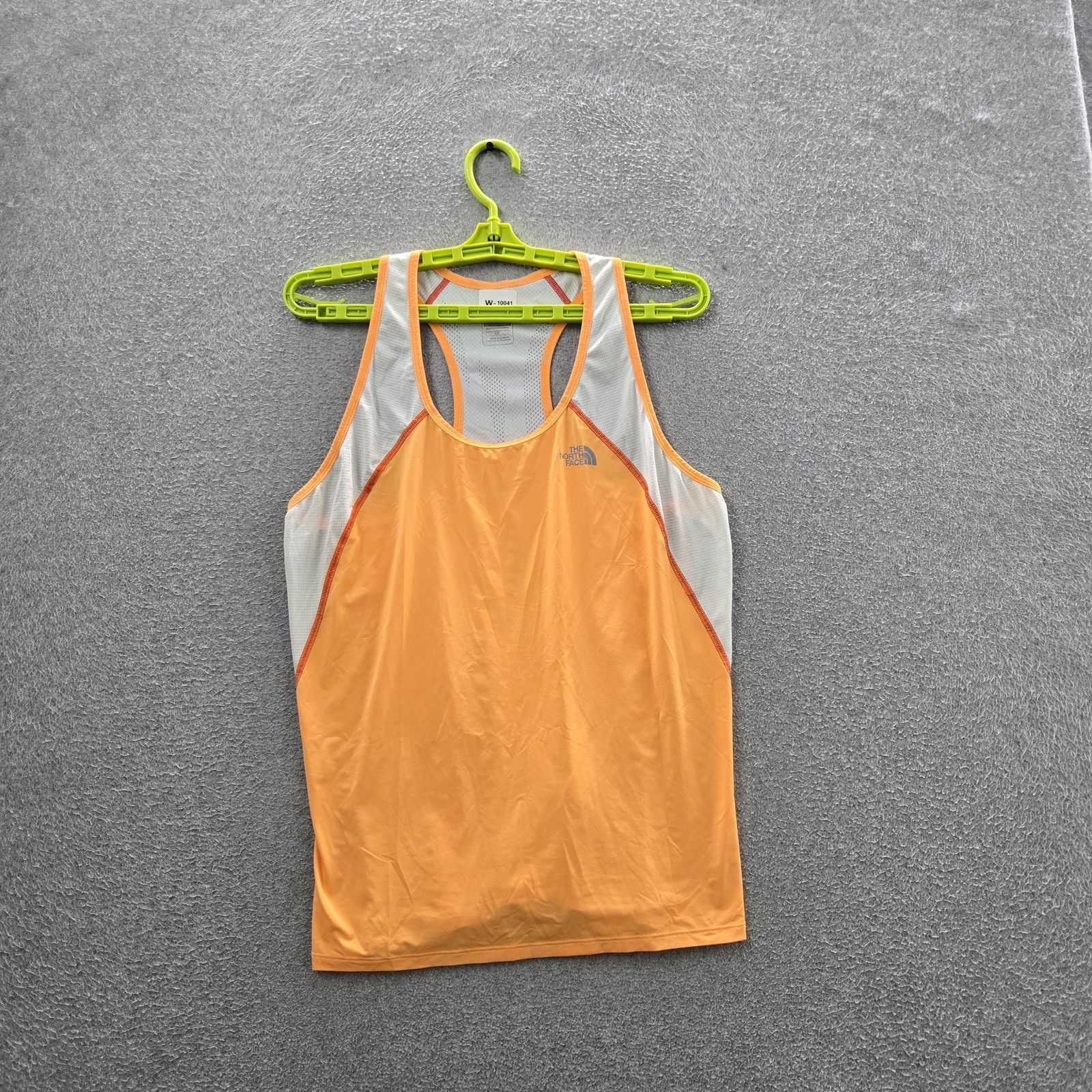 The North Face Women Tank Top L/G Orange Colorblock Activewear Flight Series
