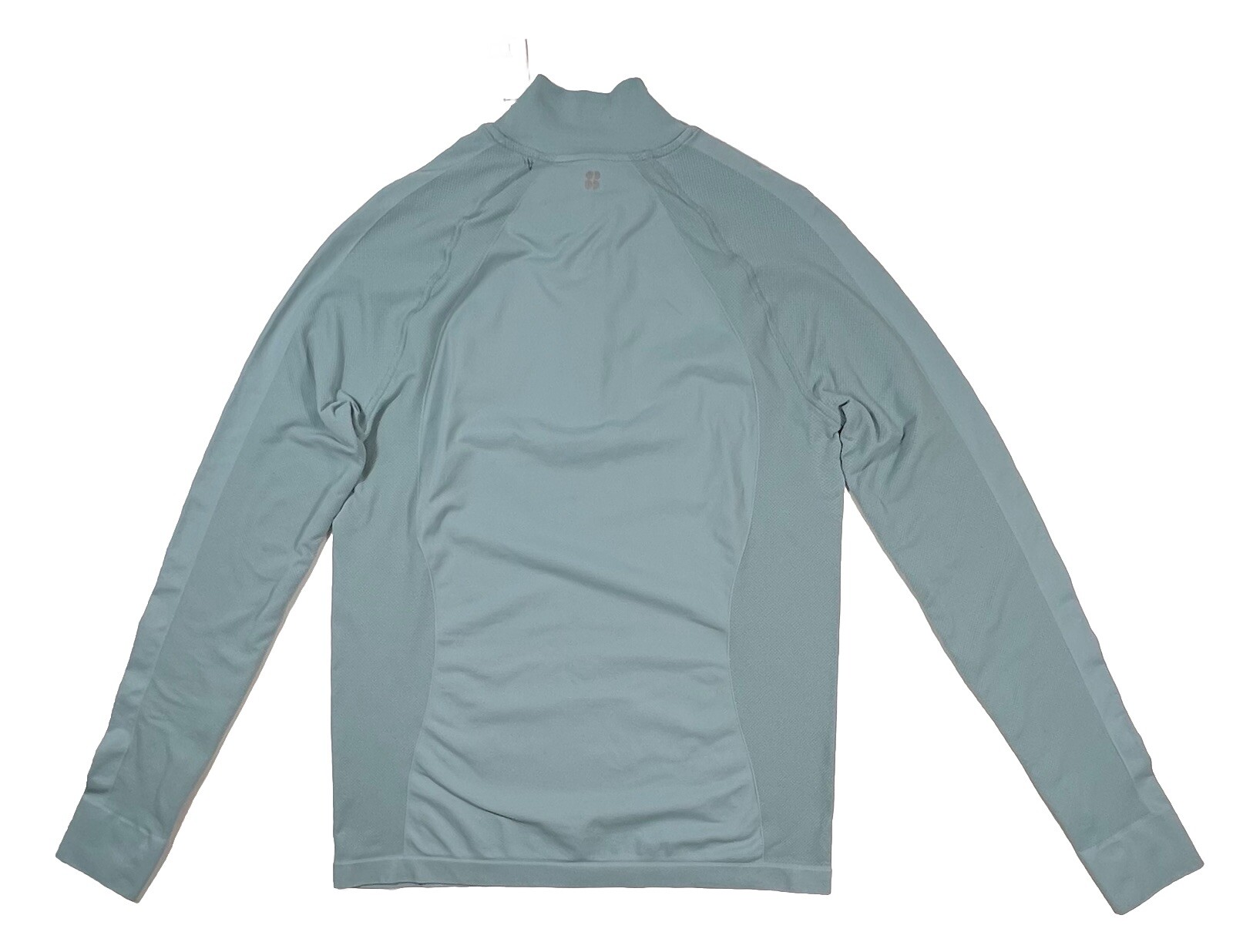 SWEATY BETTY Womens XL Blue Seamless Performance Half Zip Pullover NWT