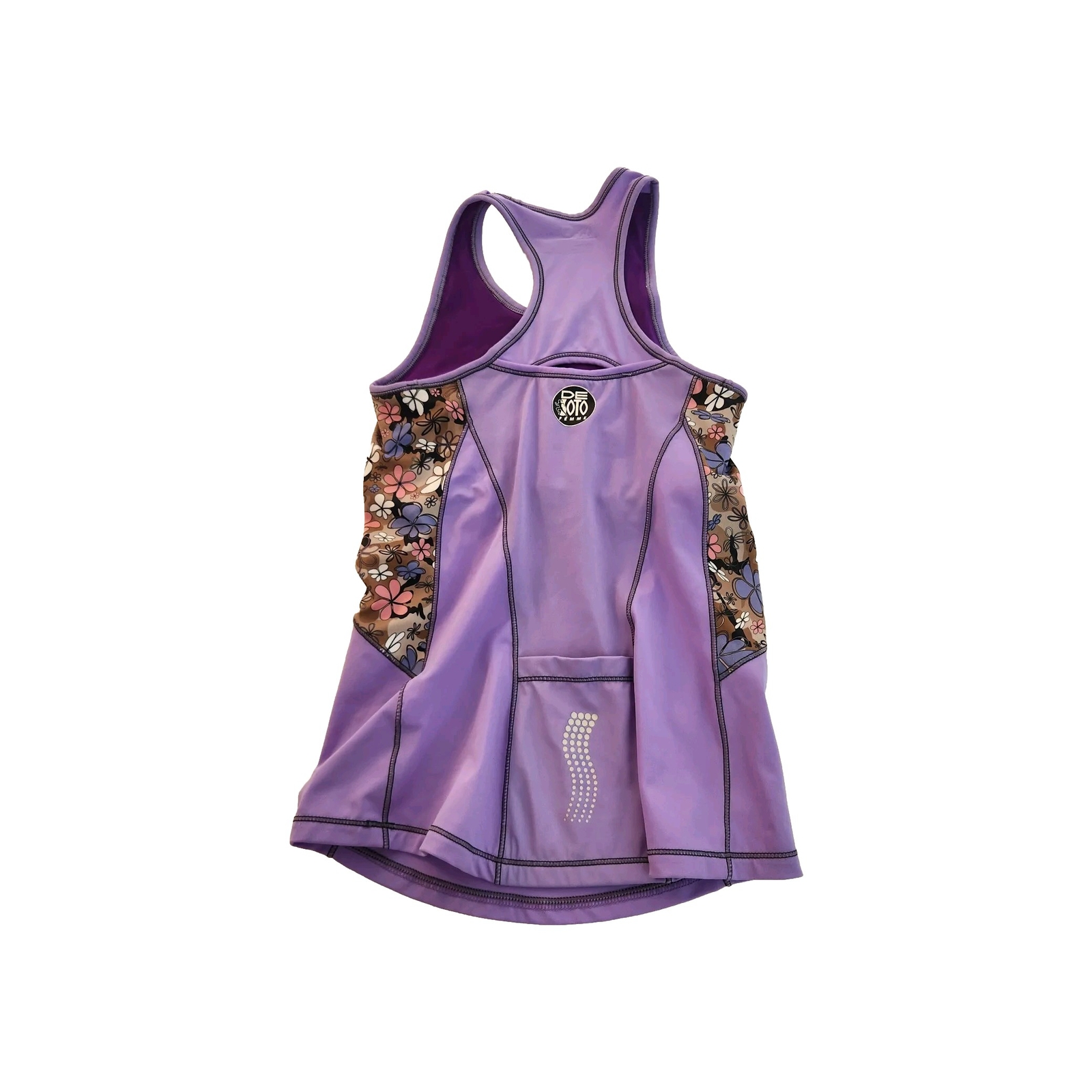 DeSoloFemme Top athletic razorback shirt SzS tank Exercise female skin cooler