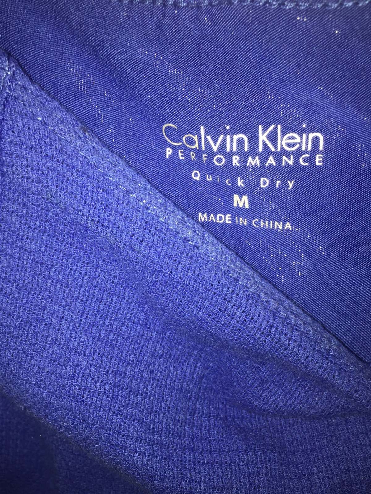 NEW Calvin Klein Performance Quick Dry Layer Top Medium M Blue NWT Tank Tee