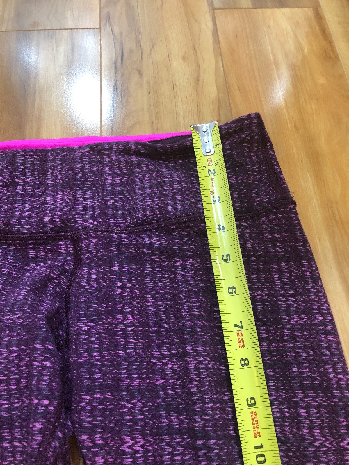 Lululemon Wunder Under Pant Textured Ziggy Wee August Raspberry Glo Light 6