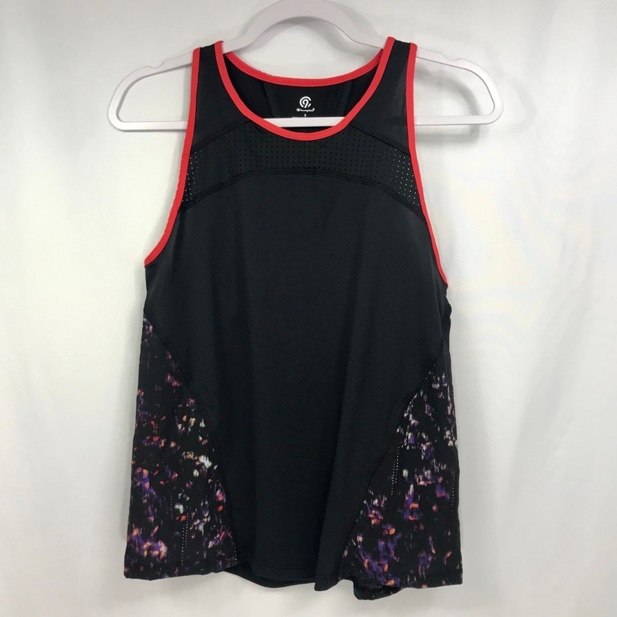 Champion Tank Top Small Duo Dry Mesh Abstract Running Reflective Breathable