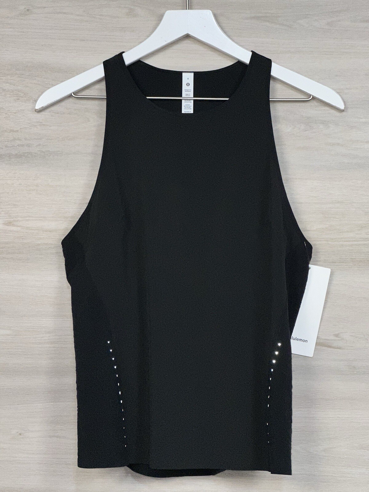 Lululemon Lightweight Stretch Run Tank Airflow Textured Fabric Size 8 INSE 04049