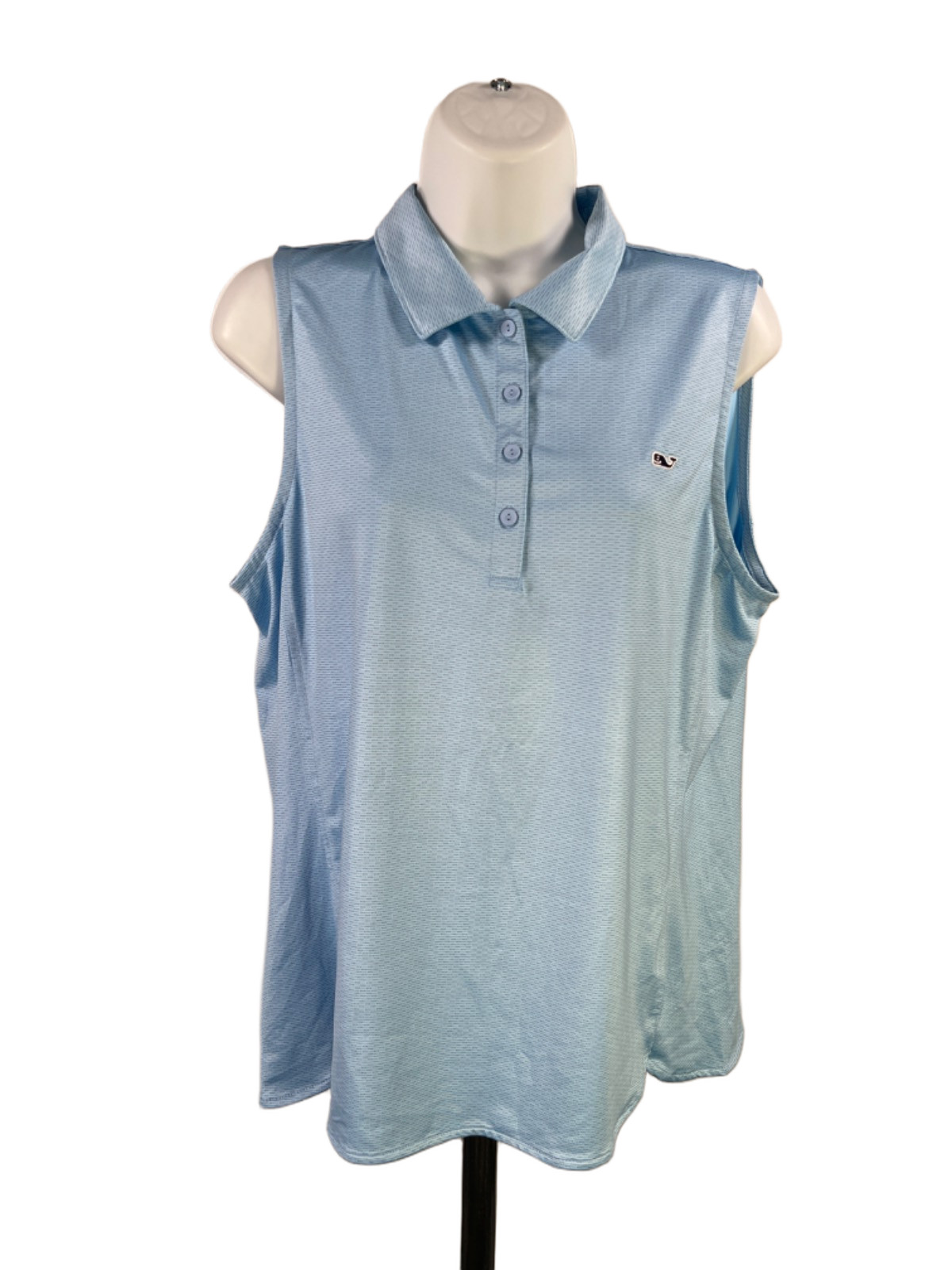 Vineyard Vines Performance Women’s Blue Sleeveless Athletic Polo Shirt – L