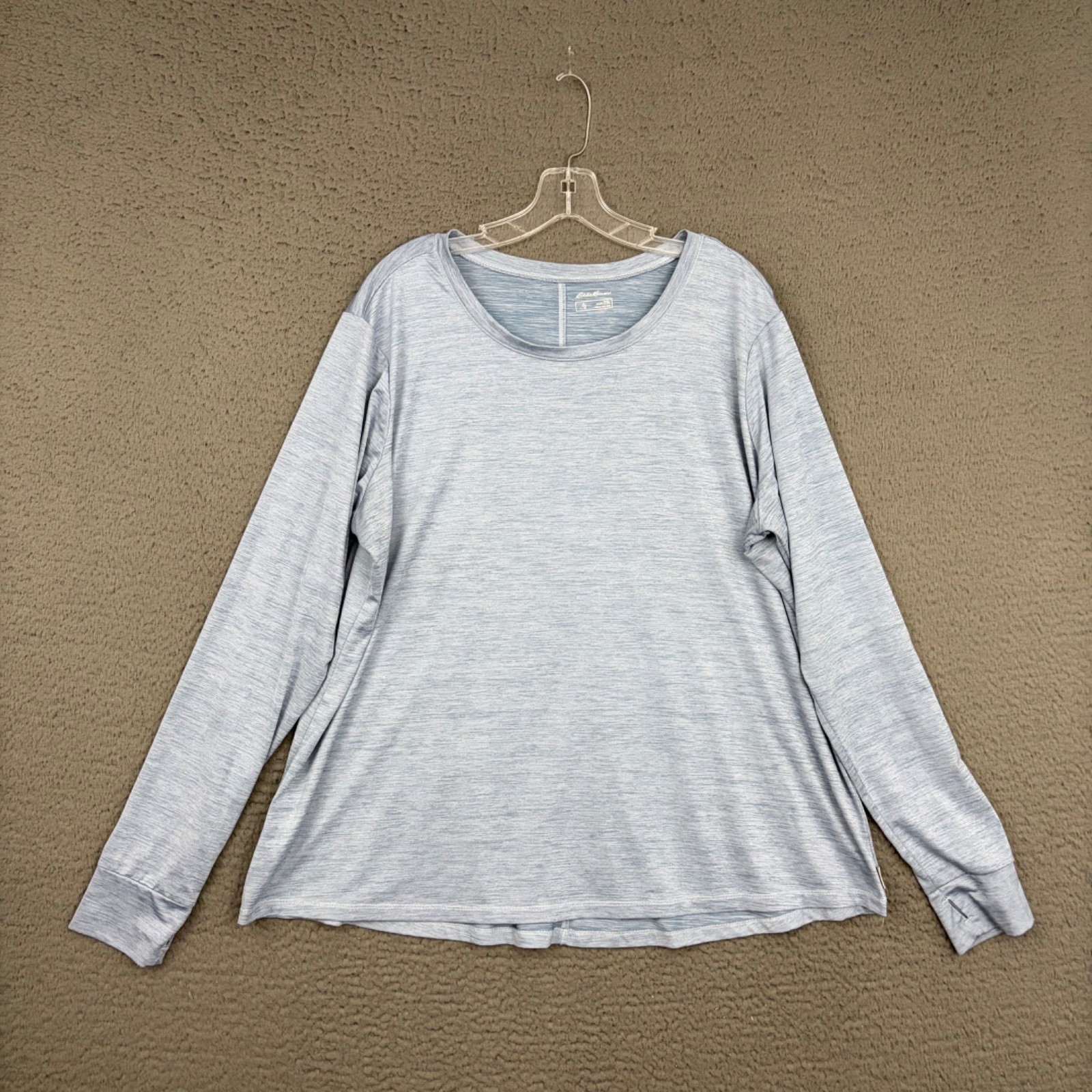 Eddie Bauer Performance Shirt Womens 2XL Blue Long Sleeve Outdoor Hiking Nature