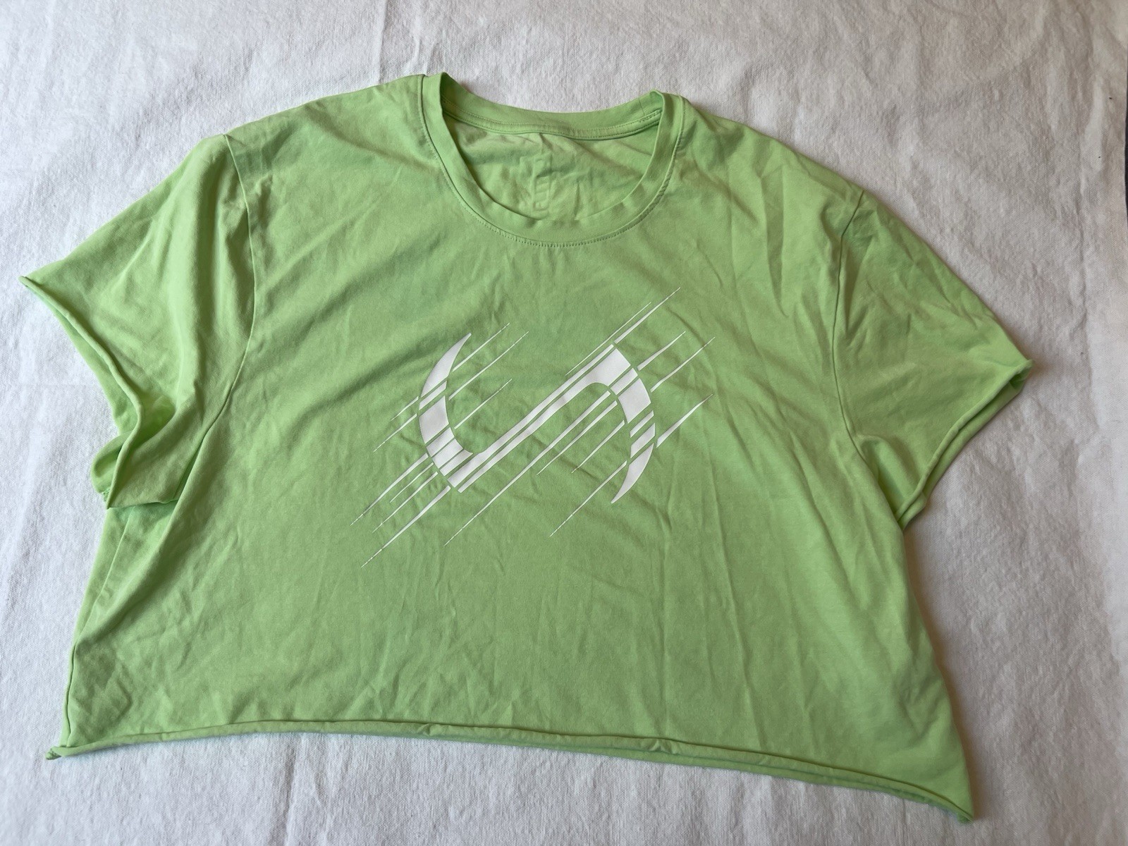 TLF Oversized Crop Tee Size Medium Green