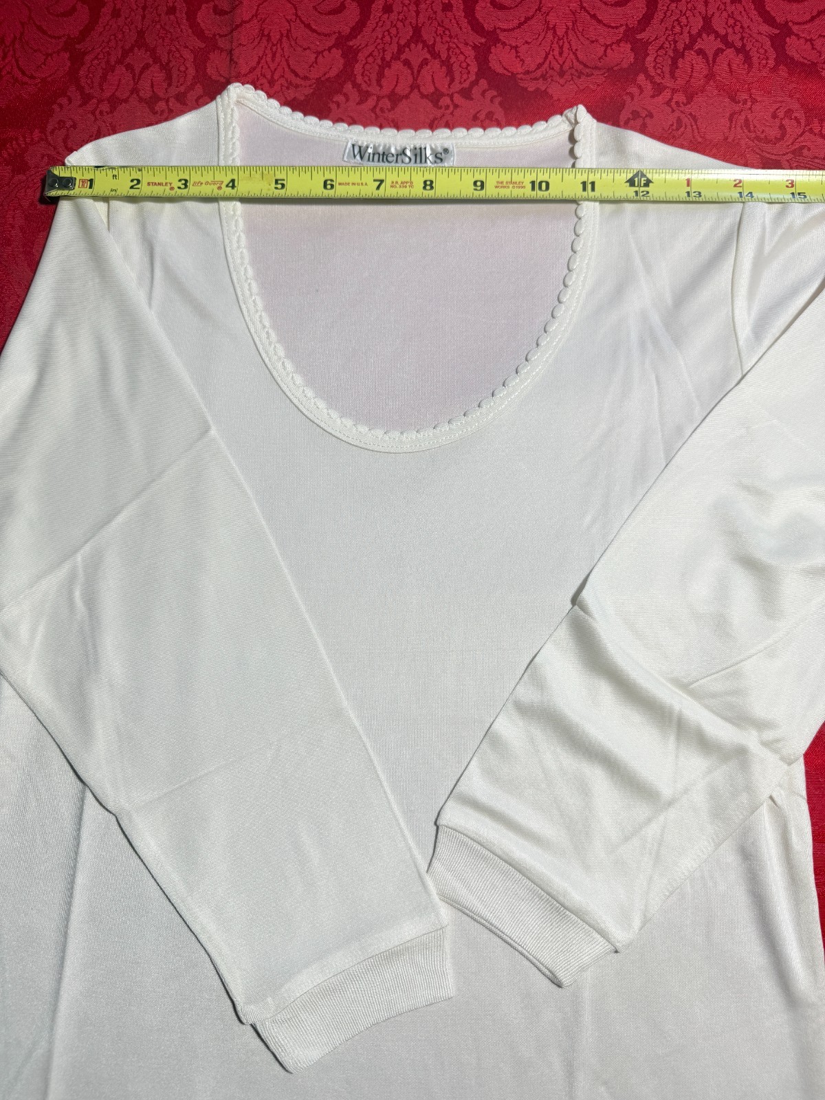 WinterSilks Base Layer Set Long Sleeve Top and Pants 100% Pure Silk Size M NEW