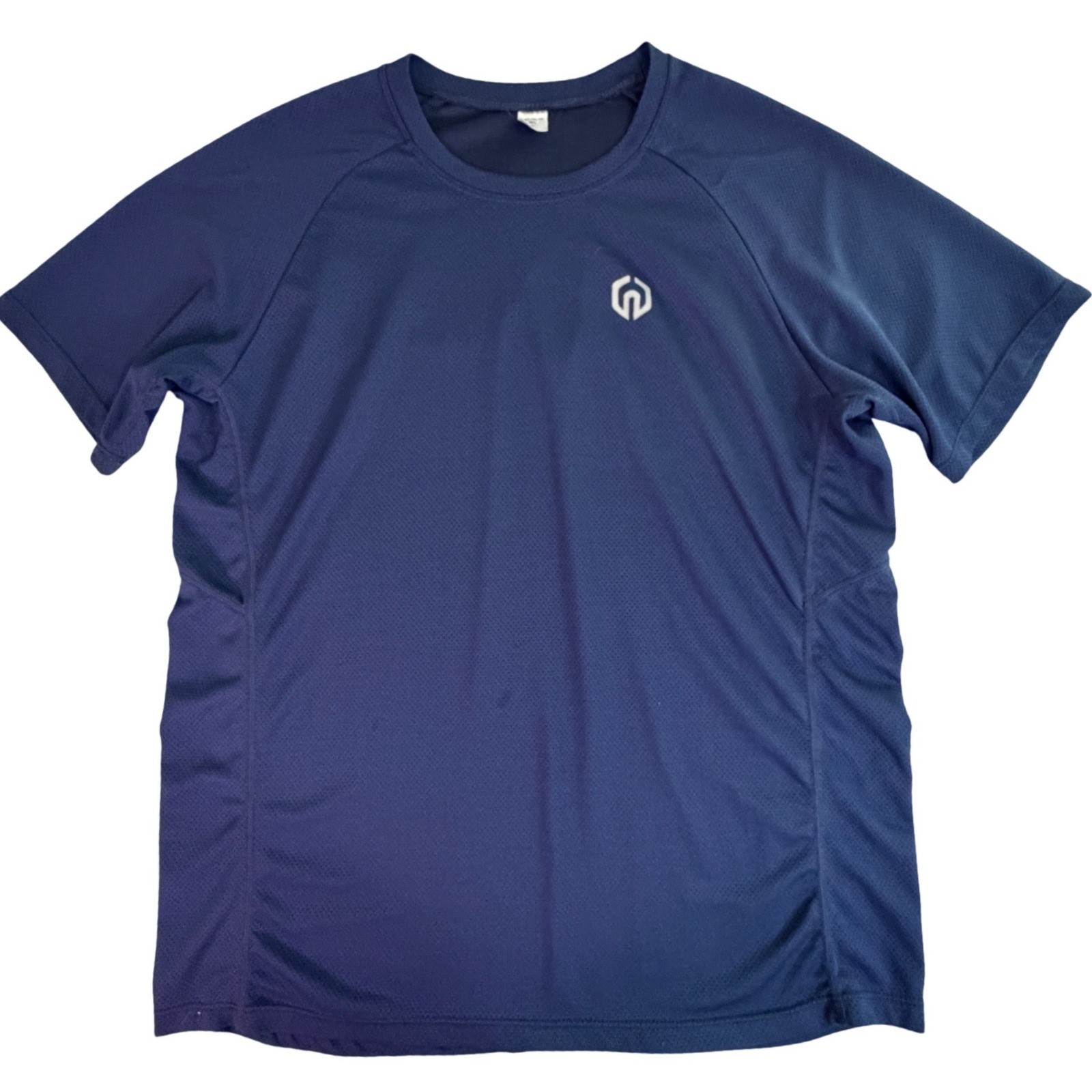 Athletic Crew Neck Short Sleeve Performance Tee Navy Blue Men’s L