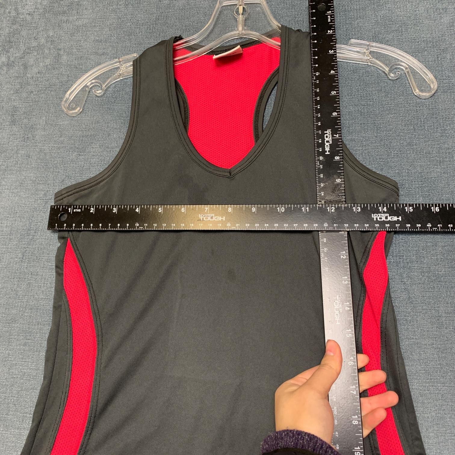 Nike Just Do It Powerback Top Womens Small Black Red Logo Mesh Lined Racer Back