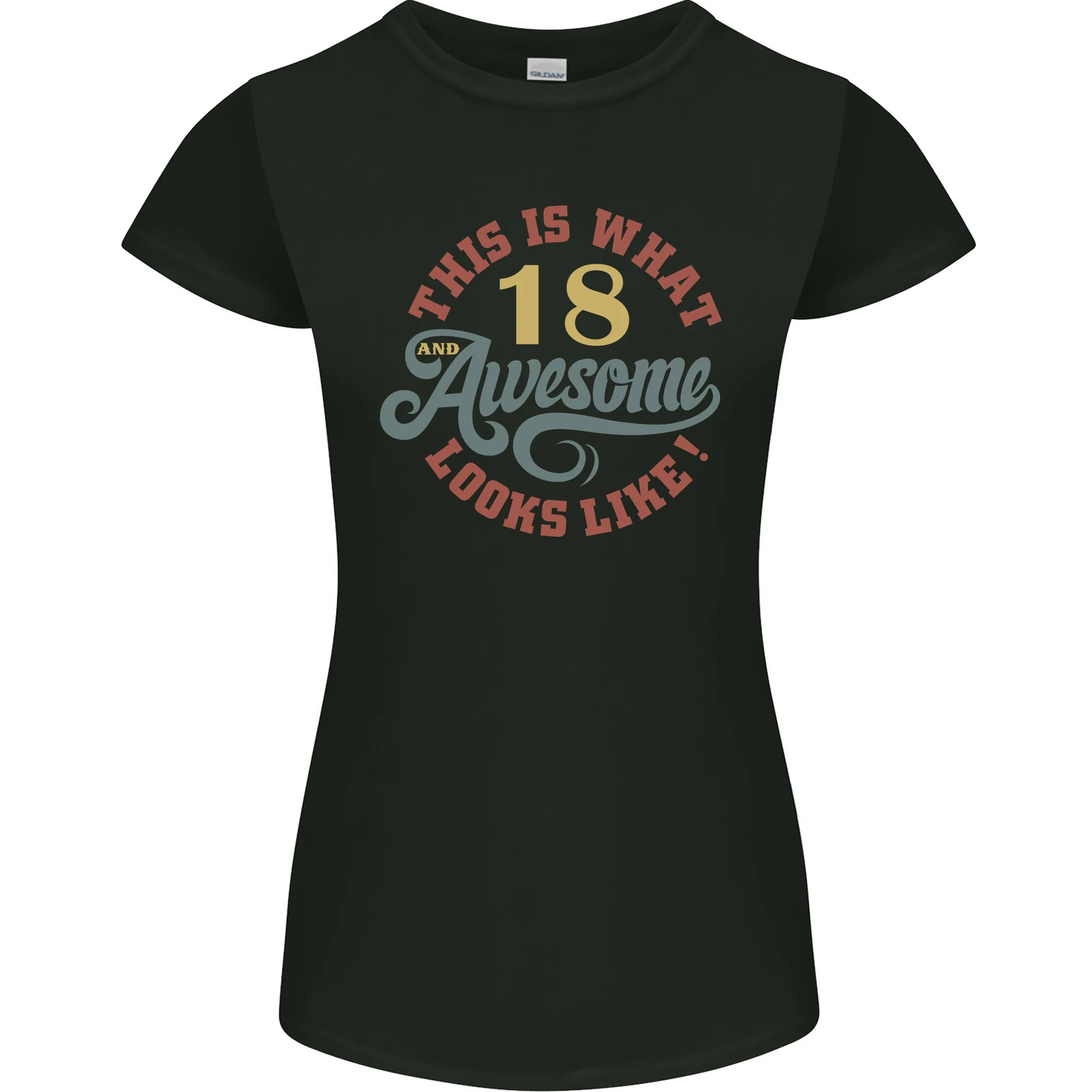 18th Birthday 80 Year Old Awesome Looks Like Womens Petite Cut T-Shirt