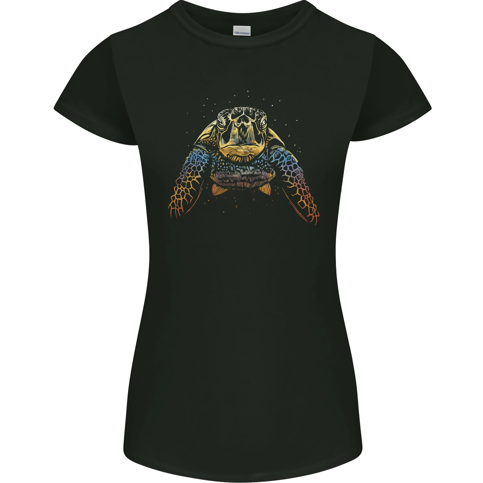 A Colourful Turtle Animals Ecology Ocean Womens Petite Cut T-Shirt