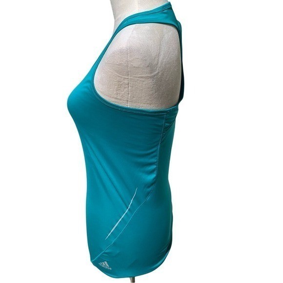 ADIDAS. Dri-Fit Teal. Performance. Work Out Top. Size S. Zipper on side.