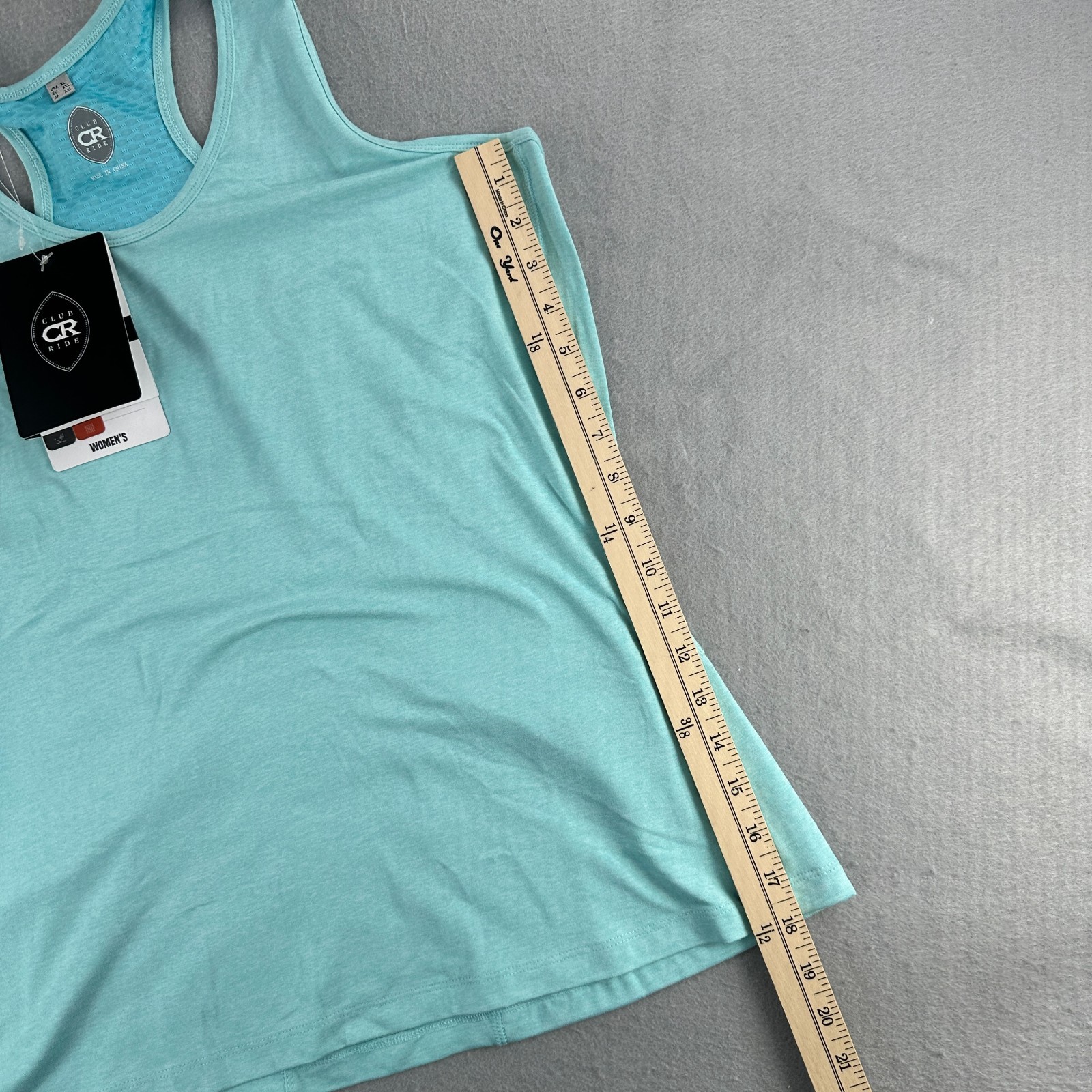 Club Ride Tank Top Shirt Womens XL Blue Racerback Cycling Athletic Trixie Bike