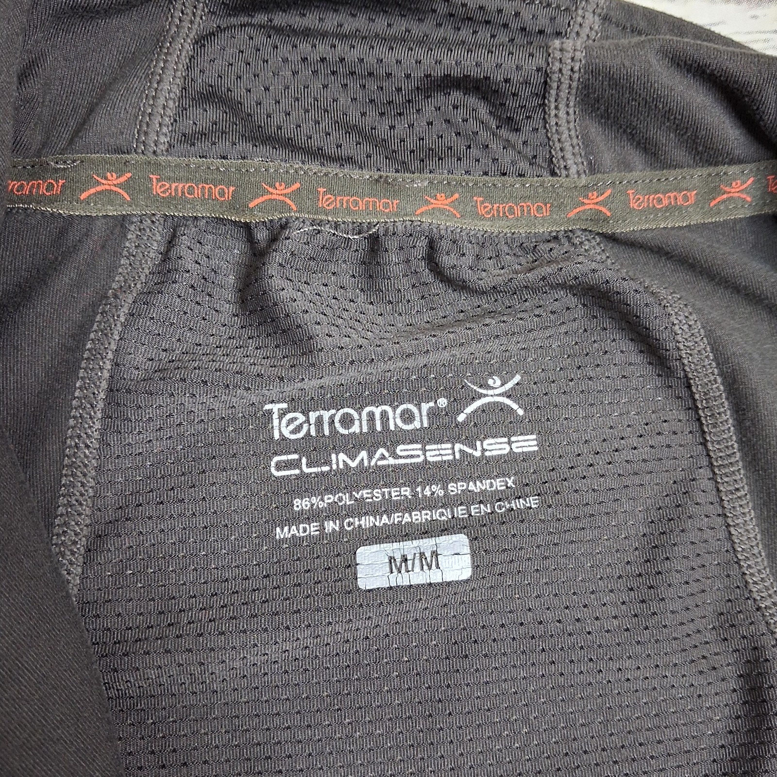 Terramar Climasense Mesh Back 1/4 Zip Pullover Women M Olive Outdoor Gorpcore