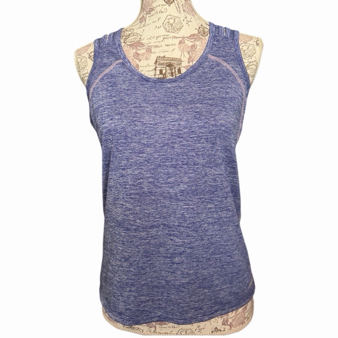 Avia Women’s Strappy Cross Back Tank Top Purple Color Size Medium