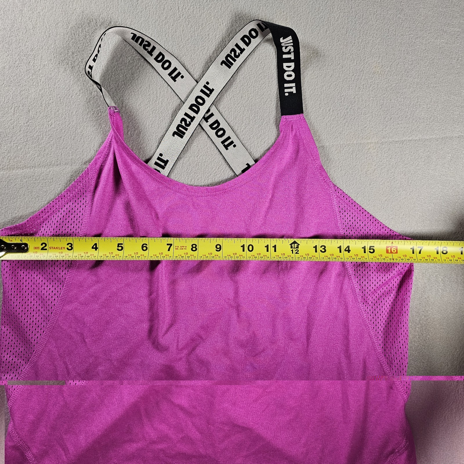 Nike Tank Top Womens Medium Pink Just Do It Strap Dri Fit Running Athletic Gym