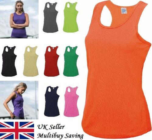 Wicking Breathable Gym Running Training Vest Shirt Top Ladies Cool AWDis JC015