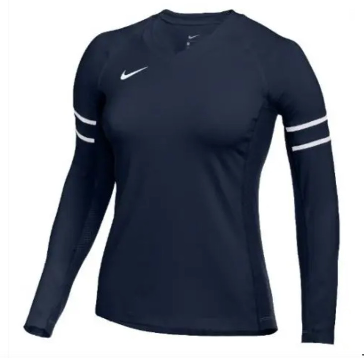 Nike Club Ace Volleyball Jersey Shirt Women Large Dri Fit Long Sleeve CZ1429-420