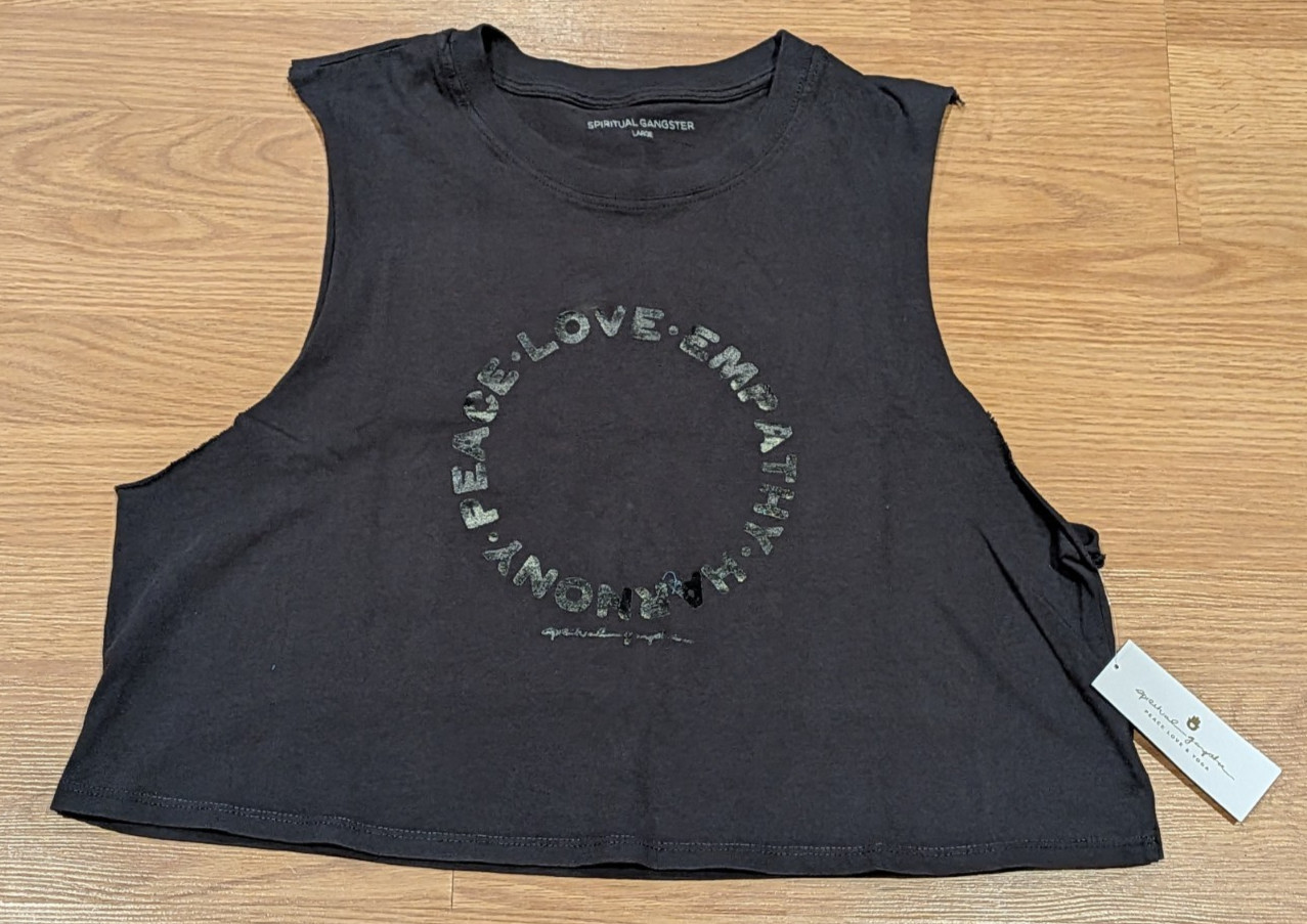 NWT Spiritual Gangster Harmony Callie Crop Tank Top – L