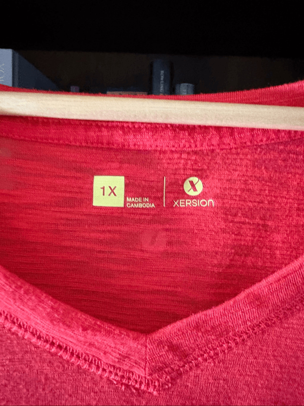 Xersion Plus Red & Blue Multi Motivational Keep Moving Short Sleeve Top 1X