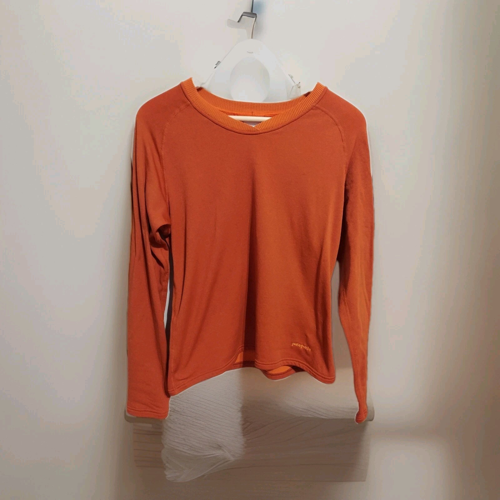 Vtg Patagonia Women’s Medium Waffle Top Long Sleeve PolarTec USA Burnt Orange