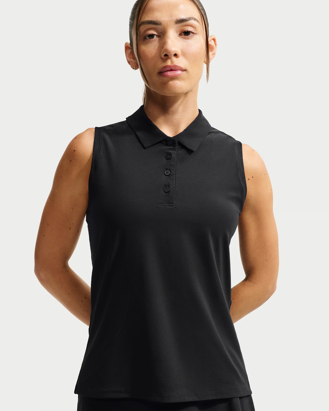 $52 Nike Victory Women’s Dri FIT Sleeveless Polo – DH2312010 -Black – XSmall-New