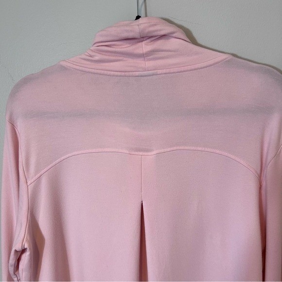 Everyday Athleisure Funnel Neck Pullover – Medium- Pink Soft Lightweight Cozy
