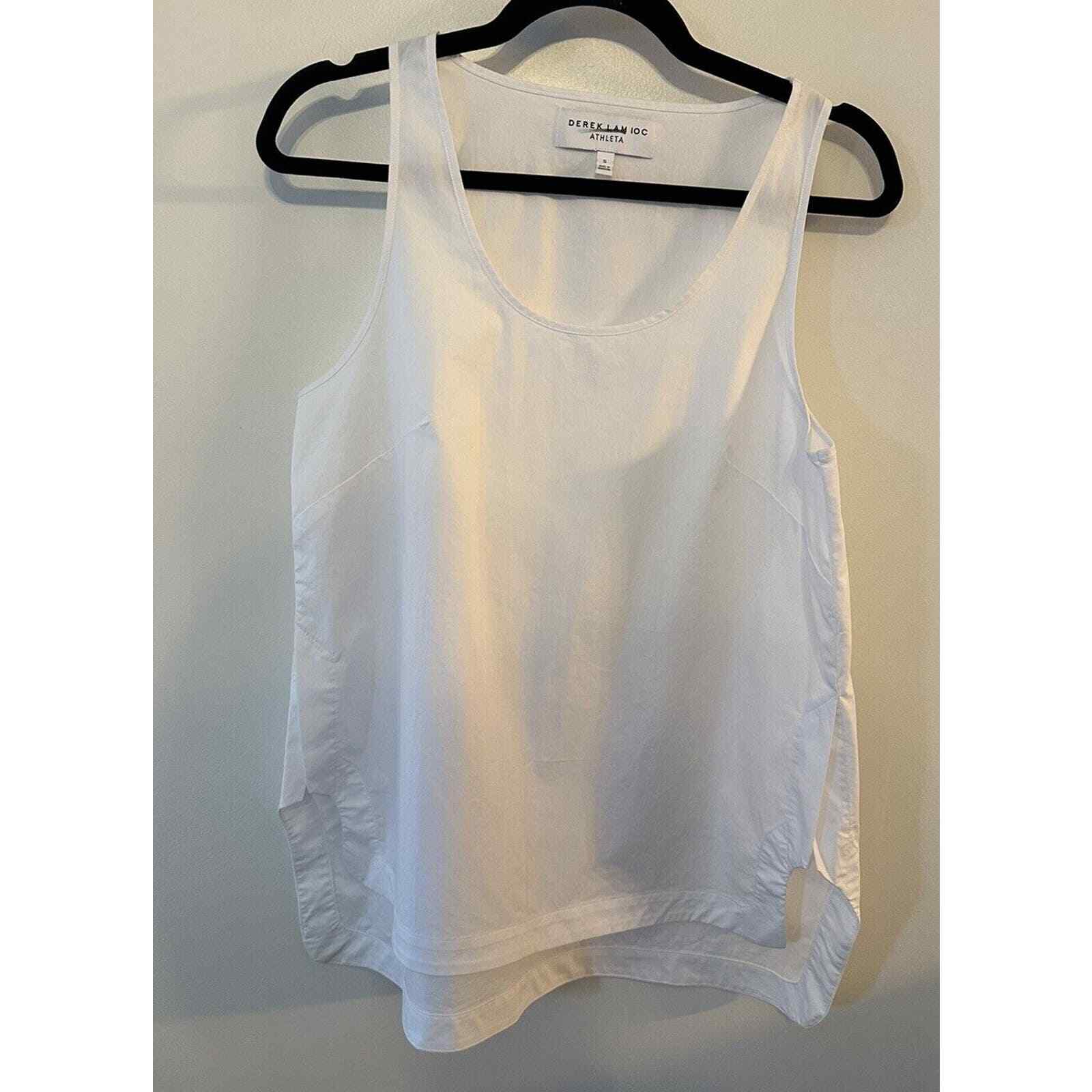 Derek Lam IOC Athleta Shirt Womens Sleeveless White Size Small Loose Fit Stretch