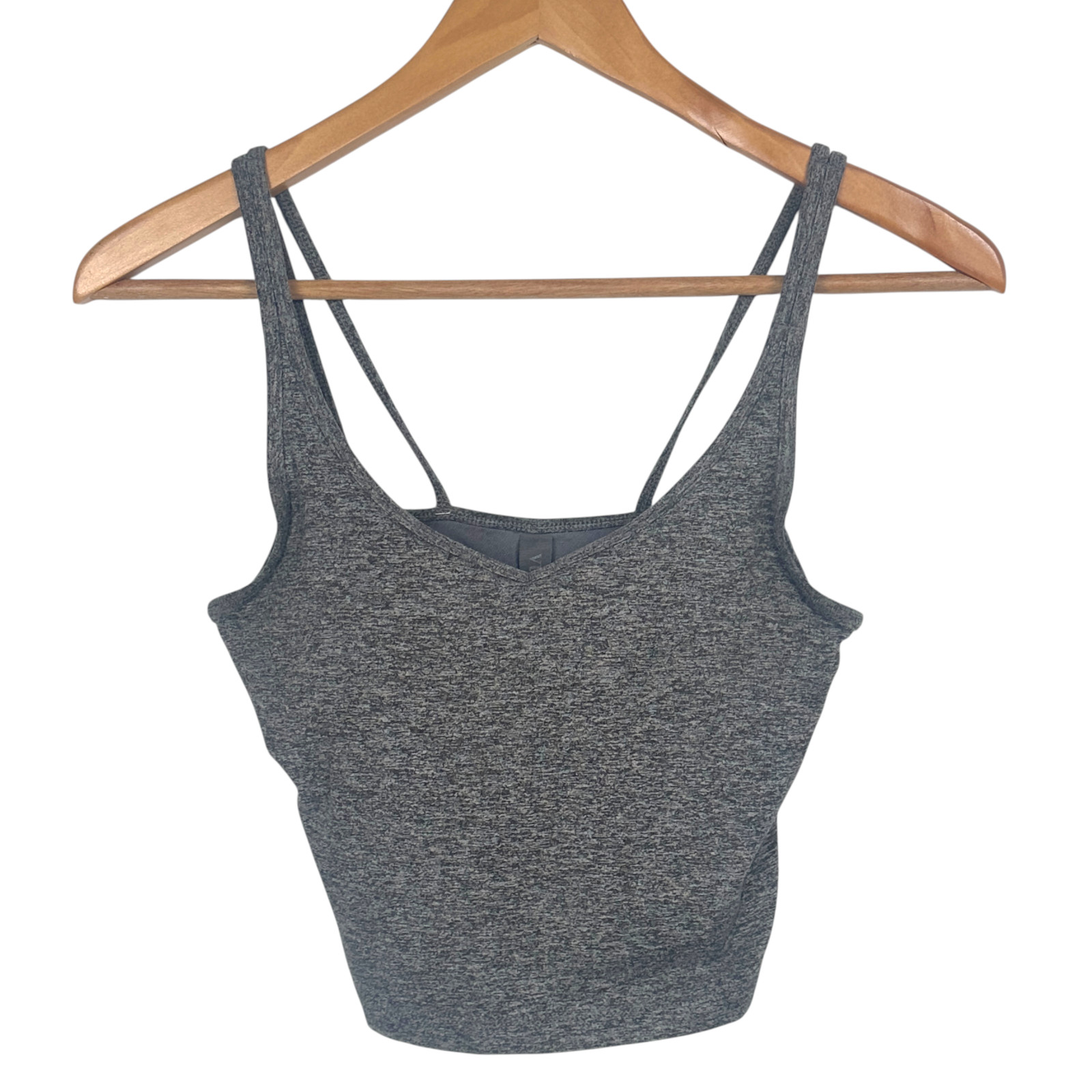Vuori Strappy Back Cropped Tank Top Gray Heather Women’s Size S Activewear Gym