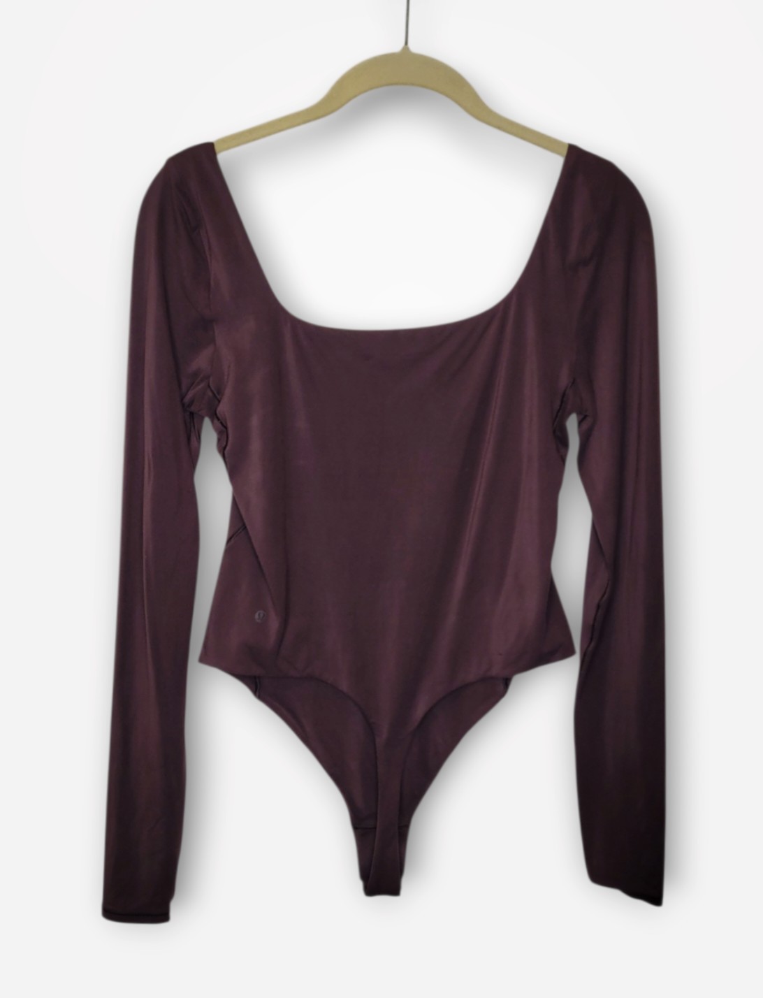 Lululemon Wundermost Ultra Soft Squareneck Bodysuit M Garnet