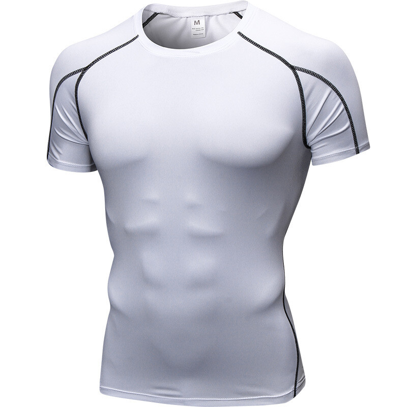 ZONBAILON Men’s PRO Tight Short Sleeve Fitness Sports Running Training Suit