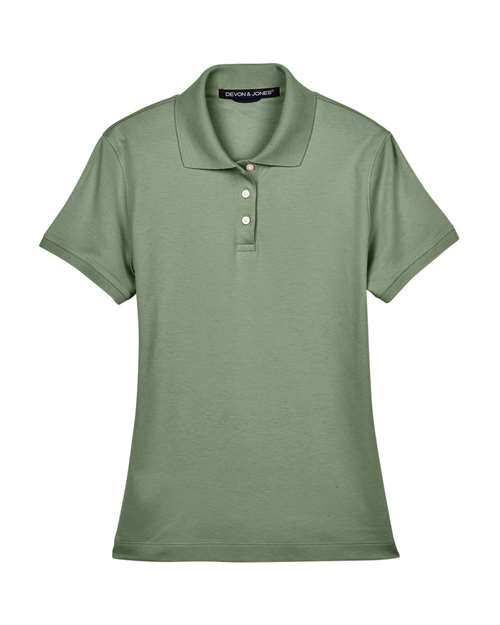 Devon & Jones Women’s Perfect Pima Interlock Polo D140SW