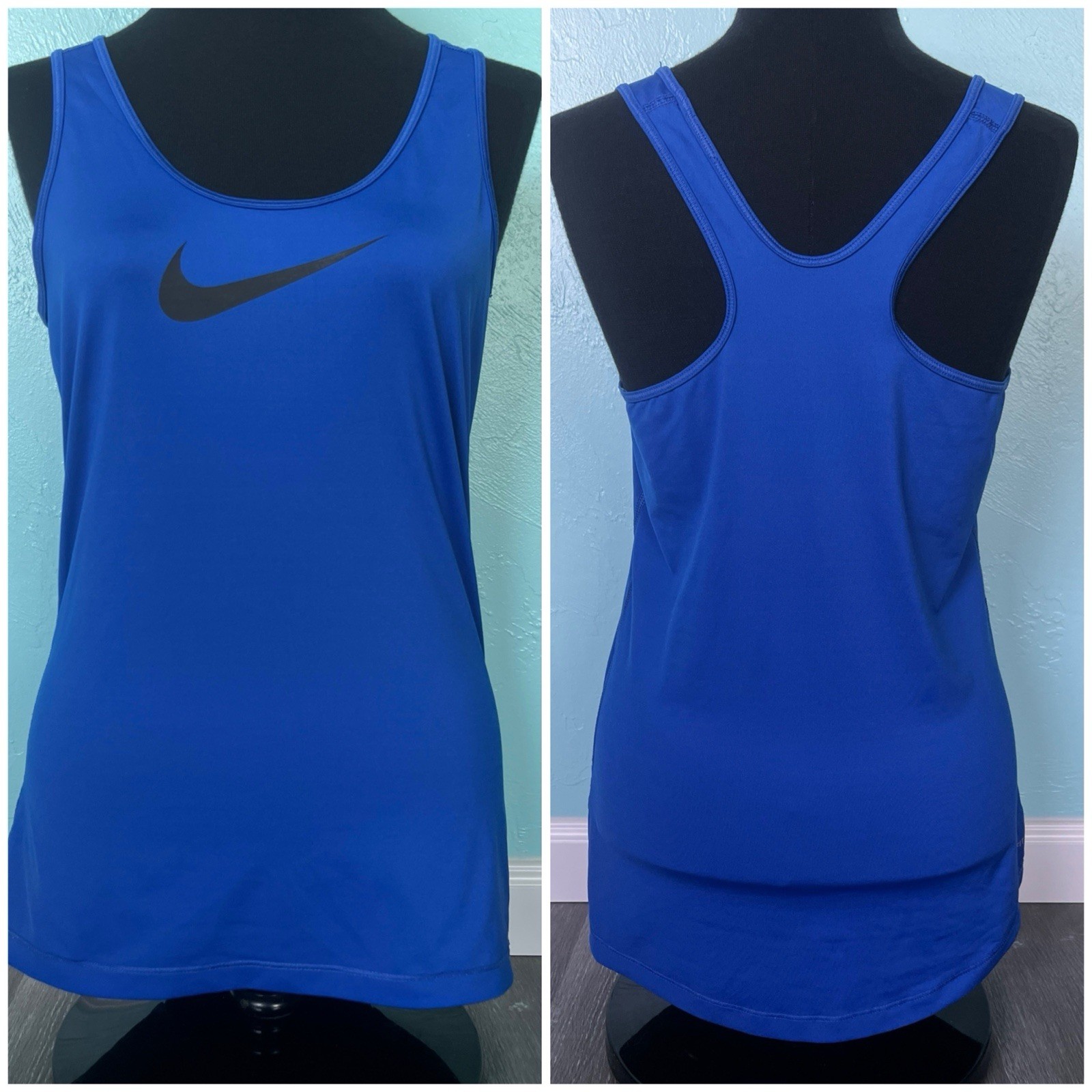 VGC Nike Pro Dri-FIT Performance Racerback Tank Top ROYAL BLUE BLACK MEDIUM $40