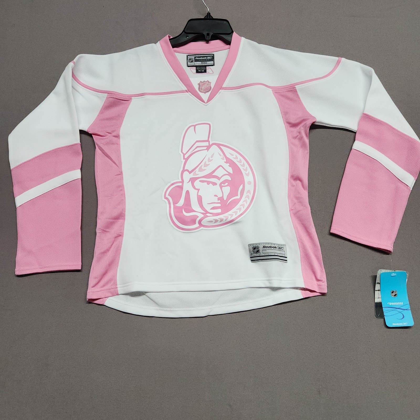 Reebok Nhl Ottawa Senators Womens Fashion Jersey M Pink White Hockey 125