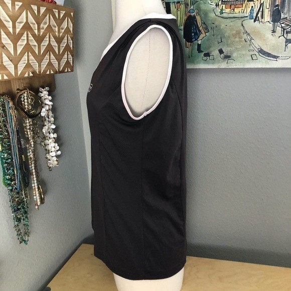 SERGIO TACCHINI Brown White Vented Designer Active Tank Top Women’s size L
