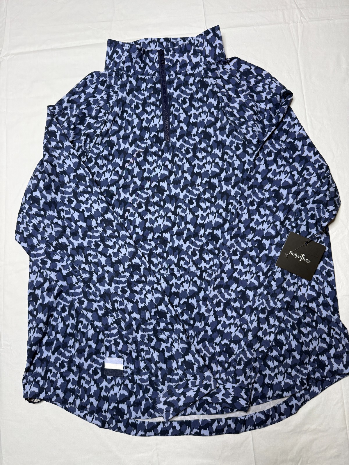 NWT WOMEN’S BELYN KEY GOLF PULLOVER W/F-POCKET – SIZE: LARGE – BLUE (A4.4-OW)