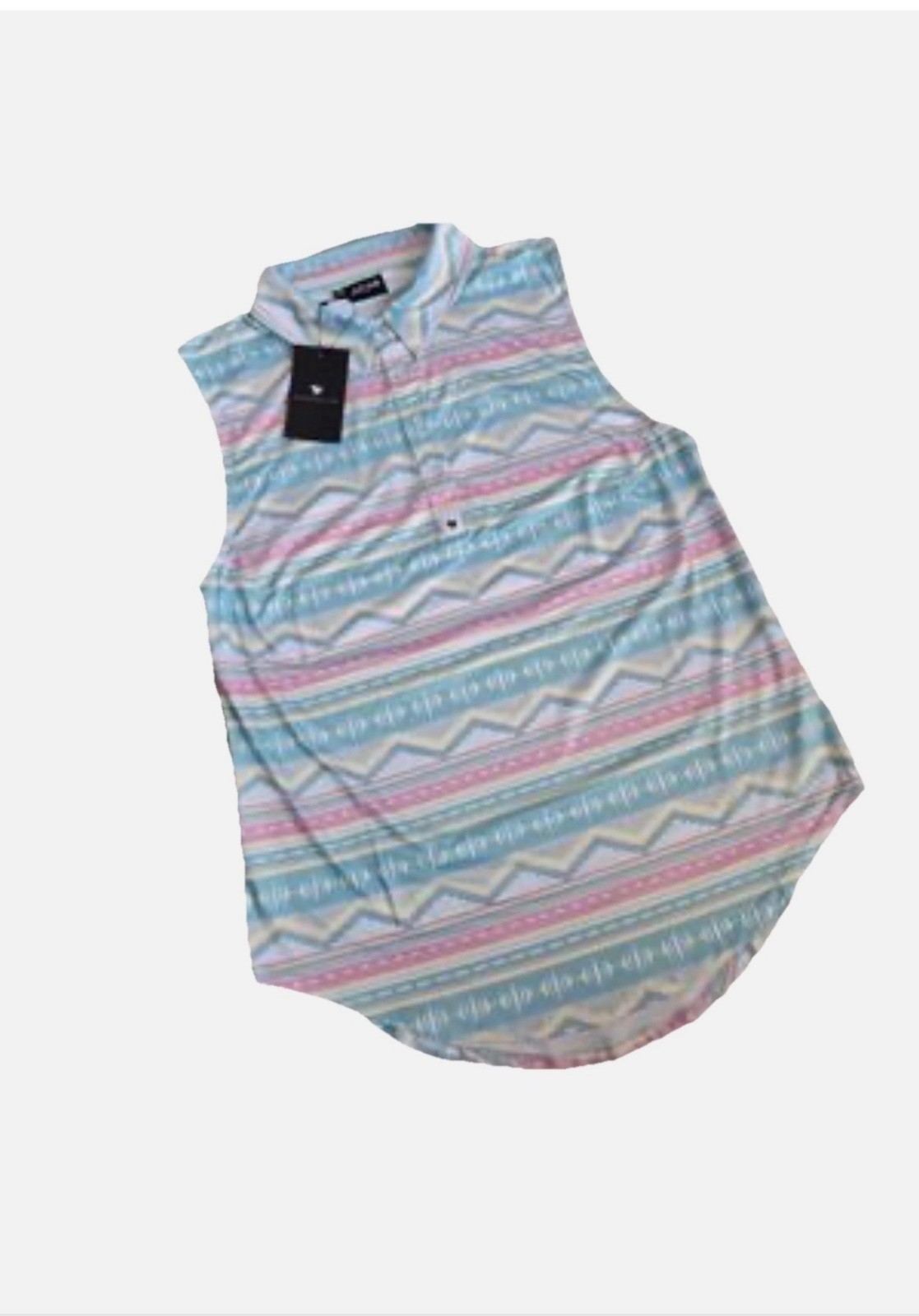 Bad Birdie Salty Savage Sleeveless Performance Golf Polo Womens Size XXL Stretch