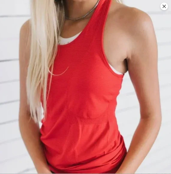 Zyia Active Women’s Red Copper Charged Racerback Tank Top Size Medium