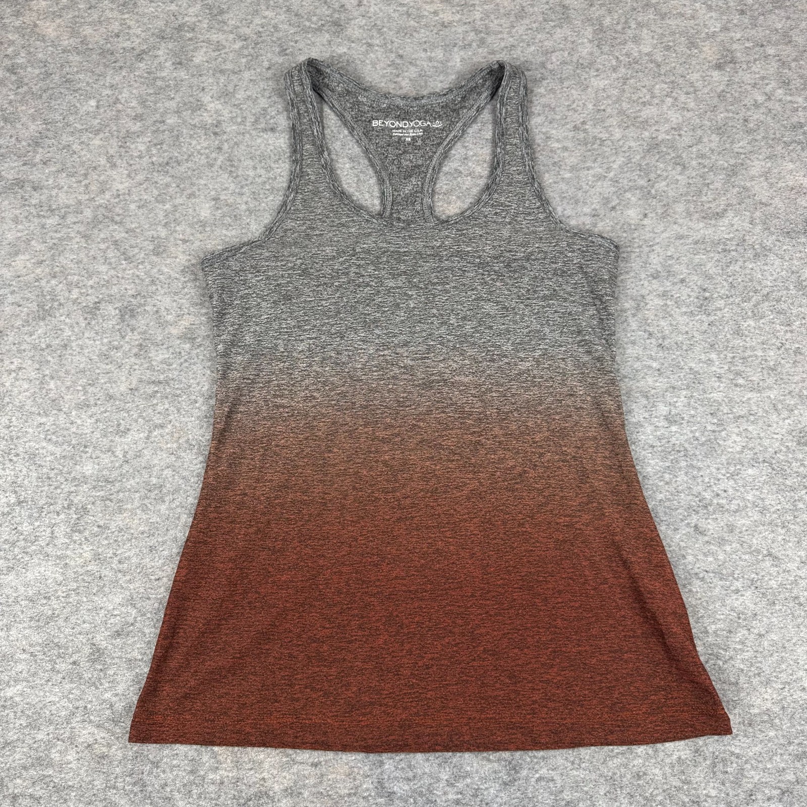 Beyond Yoga Spacedye Ombre Tank Top Sleeveless Gray Orange Womens XS