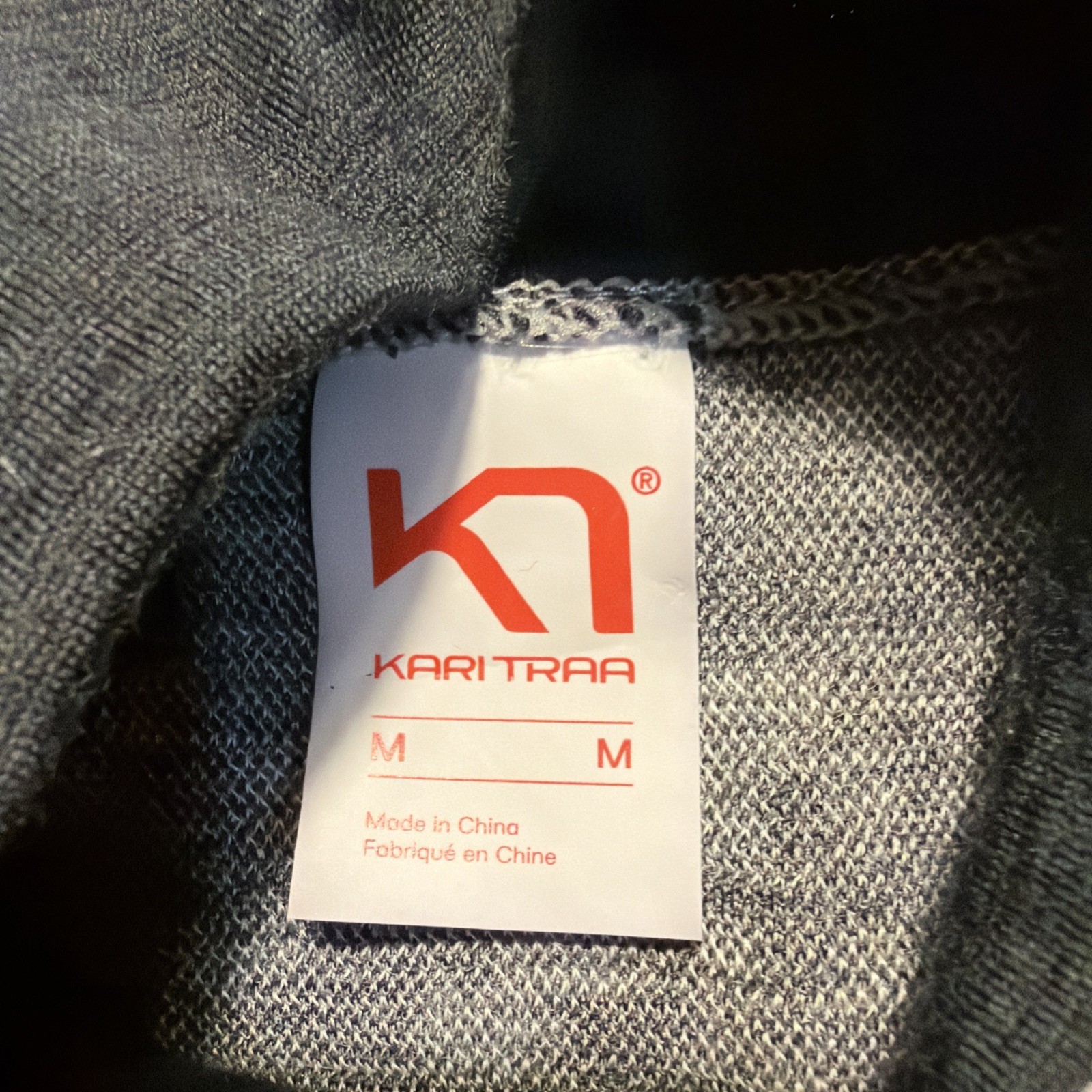 Kari Traa Wool Else Half Zip Base Layer Top Women M Black Nordic Print Gorp