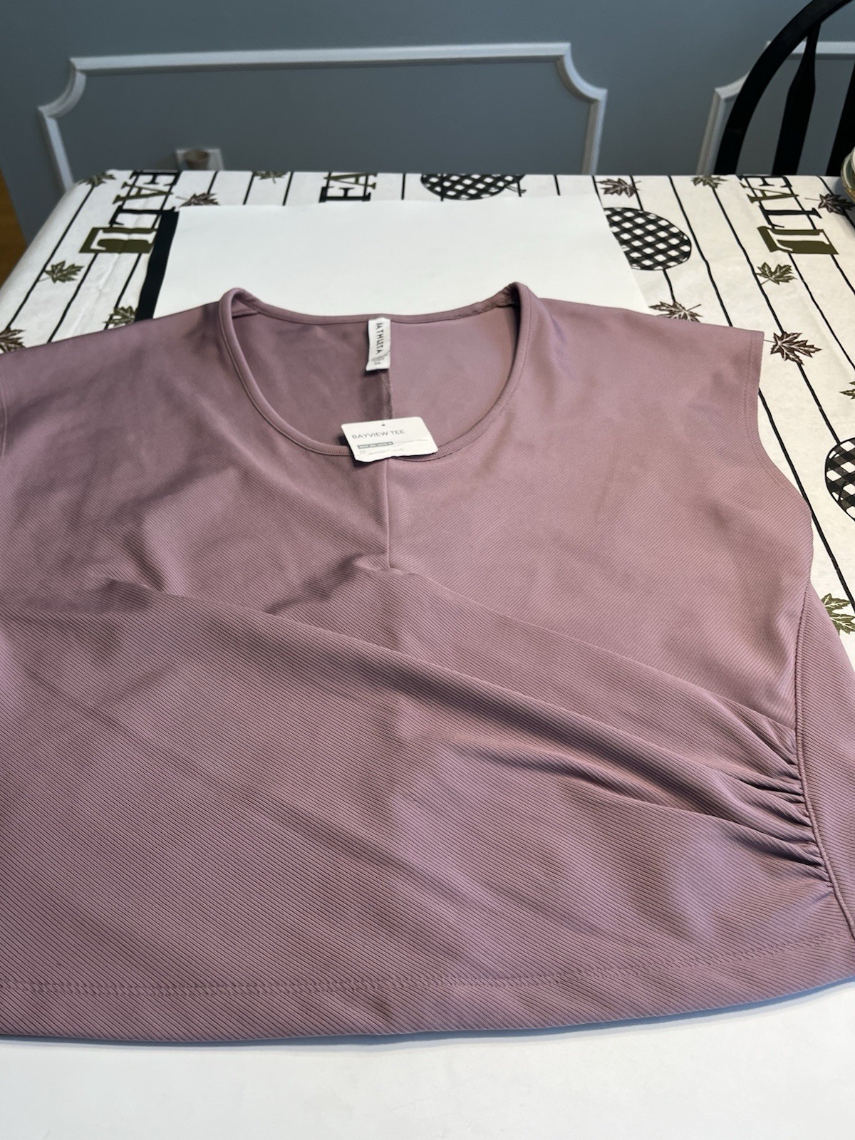 Athleta Bayview Side Ruching Dusty Rose Tee Top Women’s XL – Athleisure Yoga