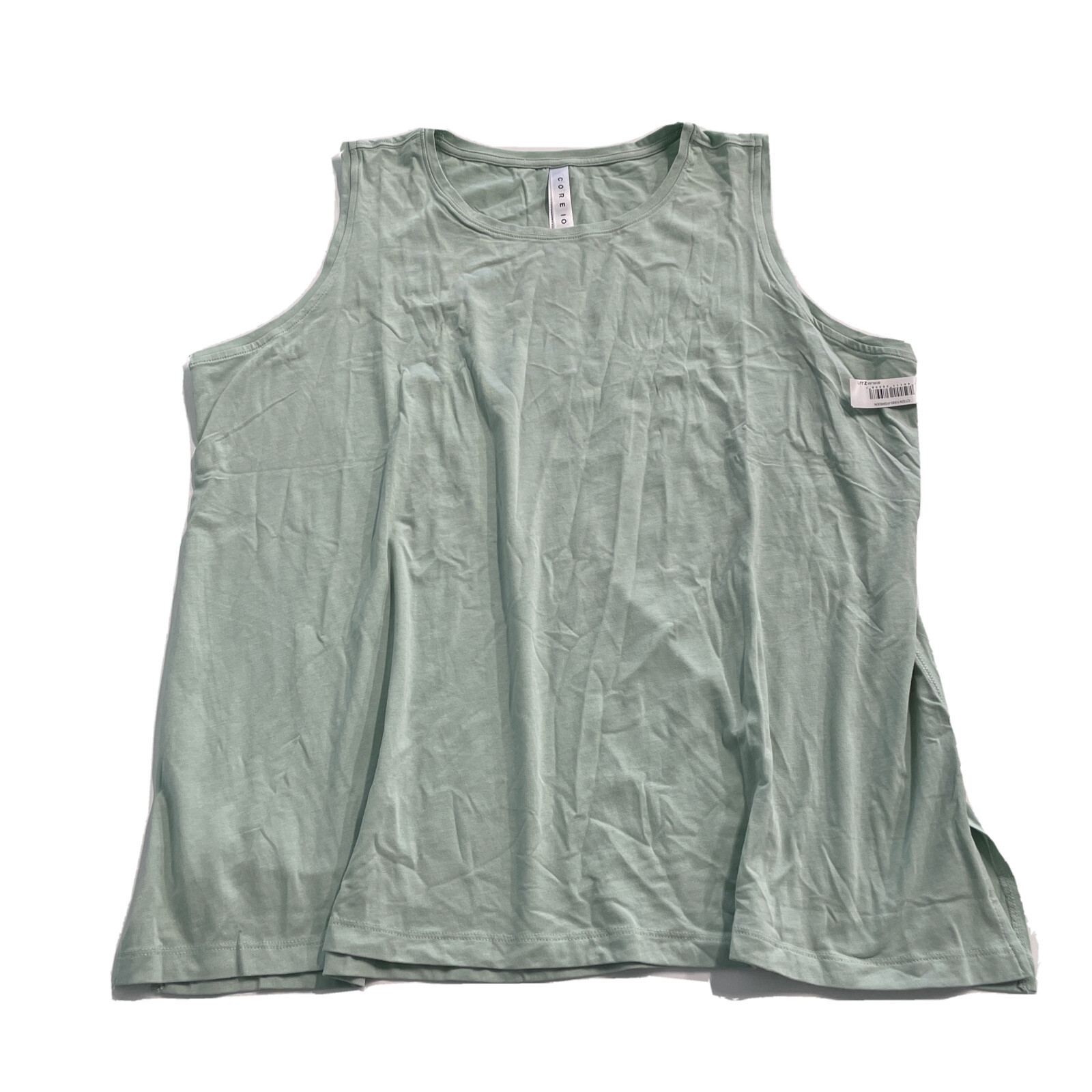 Core 10 Womens 1X Soft Pima Cotton Standard Fit Full Coverage Sleeveless Tank 1X