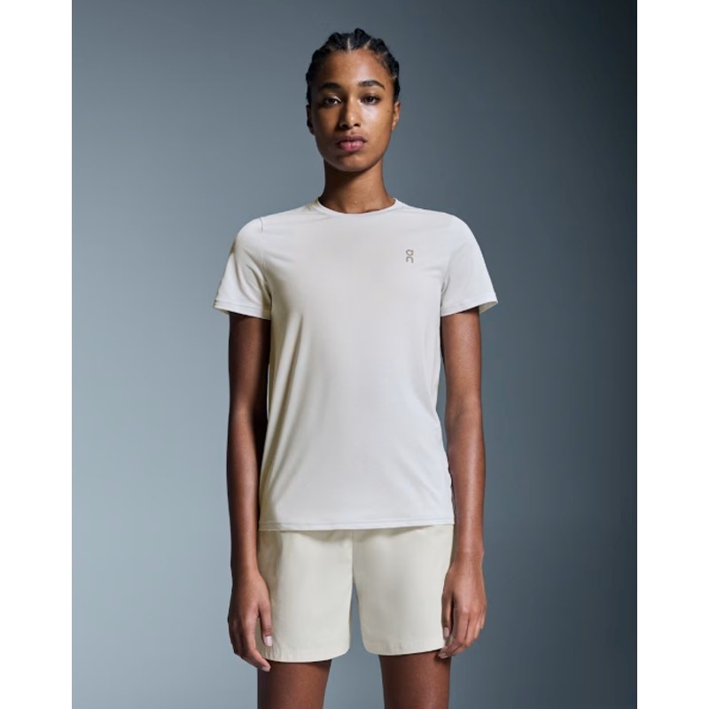 On Damen Laufshirt Core-T Beige | M